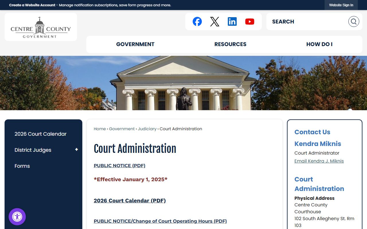 Centre County Court of Common Pleas 49th Judicial District DUI case records