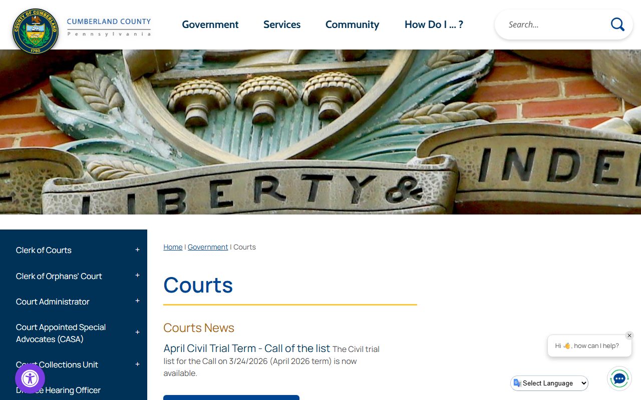 Cumberland County 33rd Judicial District Court DUI case records