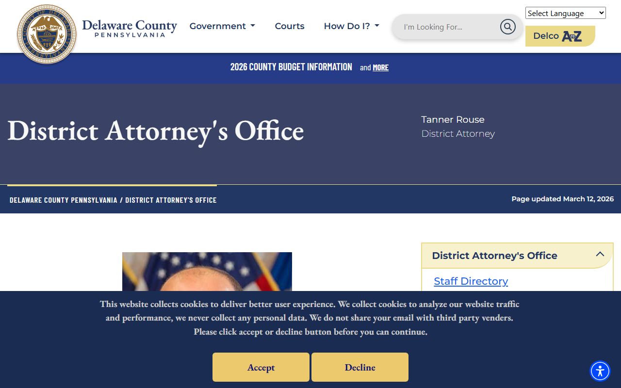 Delaware County District Attorney handling DUI prosecutions