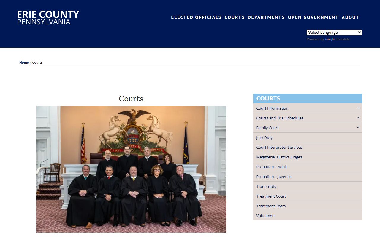 Erie County 6th Judicial District Court DUI case records