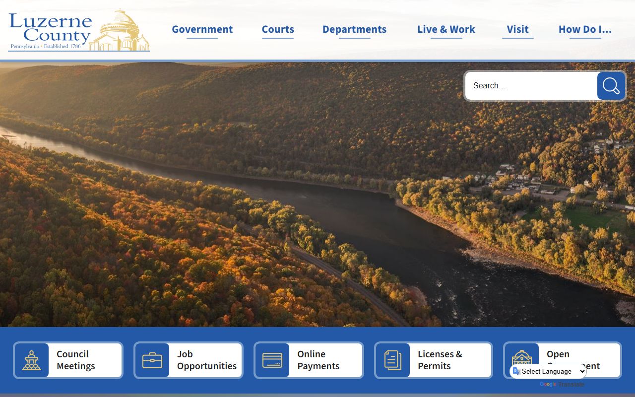 Luzerne County official website DUI records resources