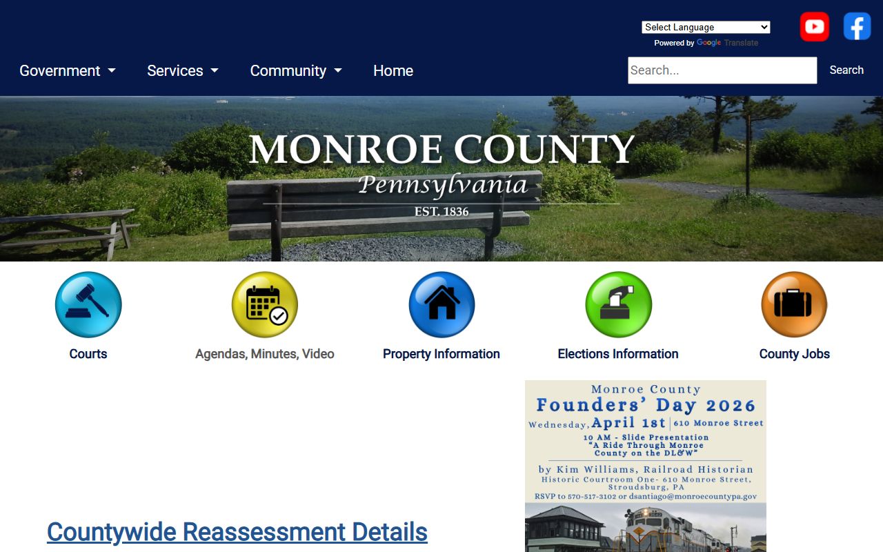 Monroe County official website DUI records resources Poconos area