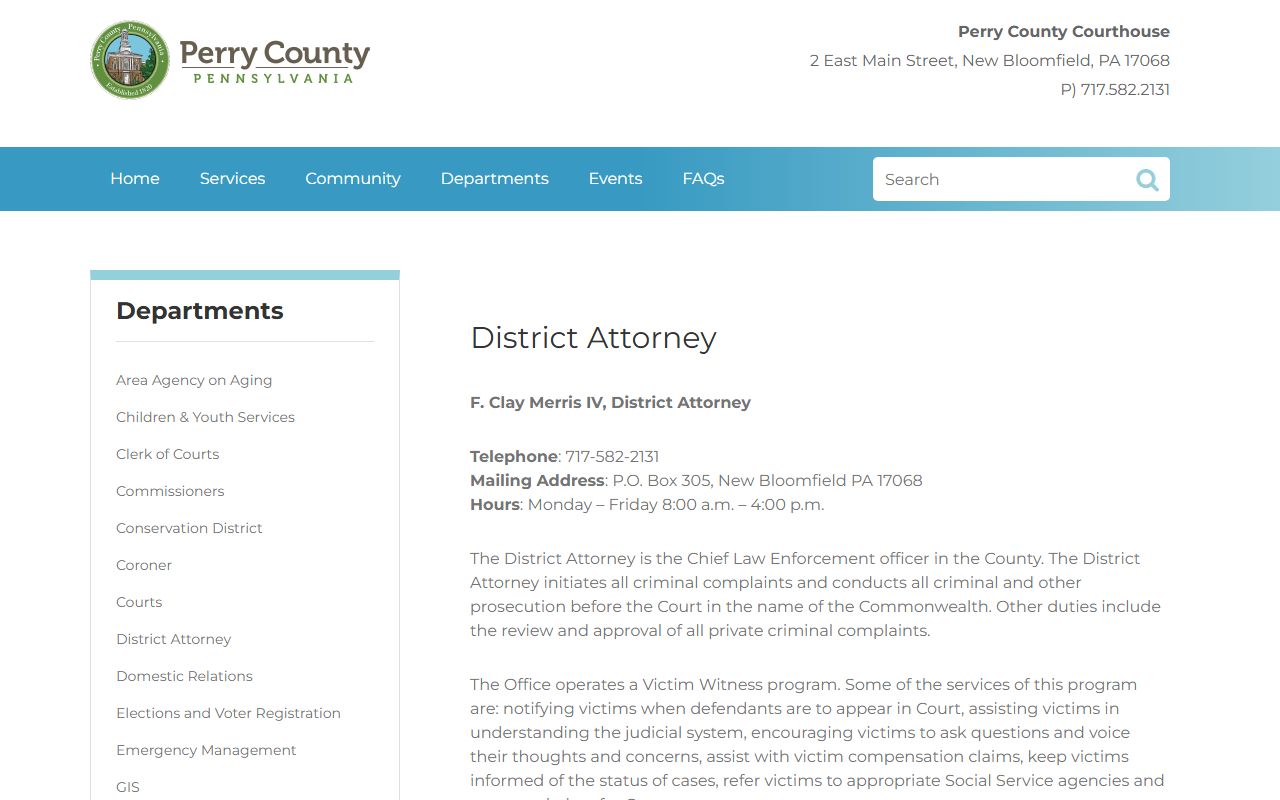 Perry County District Attorney prosecutes DUI cases