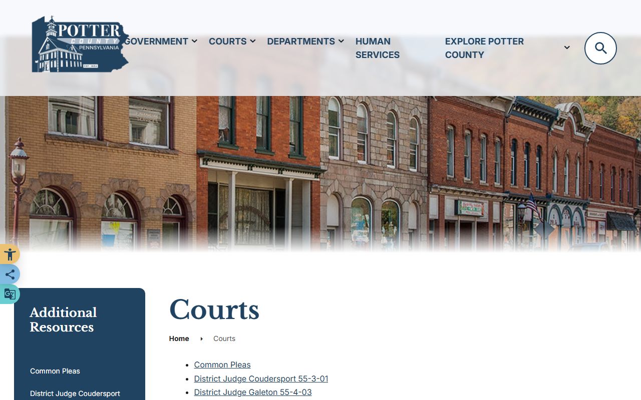 Potter County 55th Judicial District Court DUI records