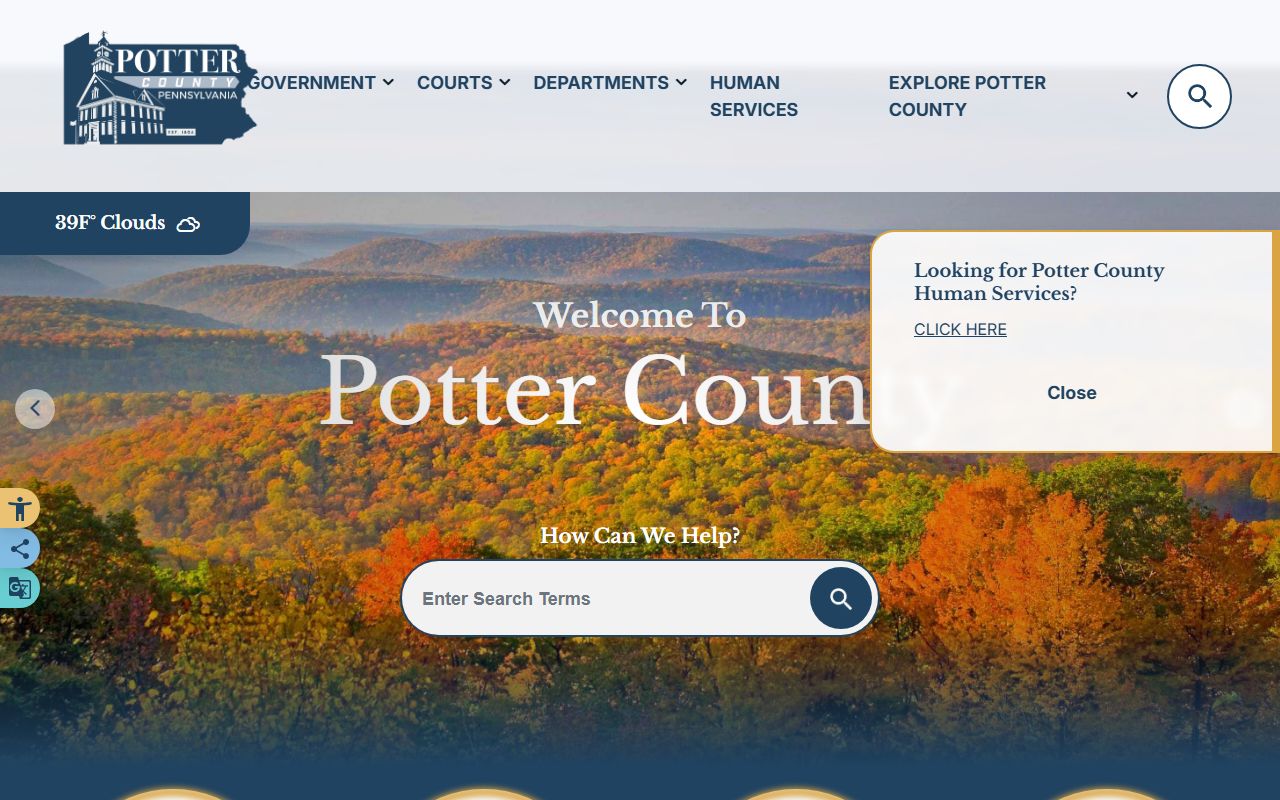 Potter County official website DUI records resources