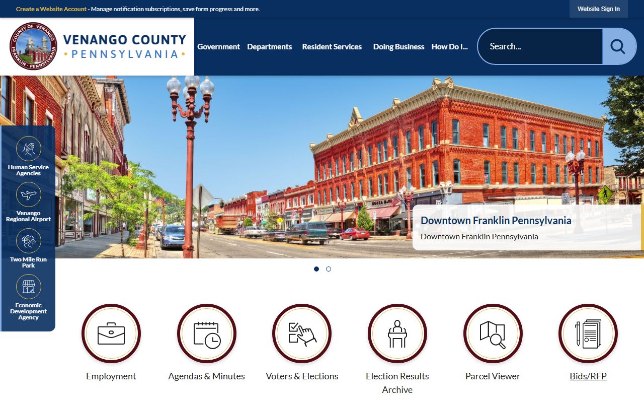 Venango County official website DUI records resources