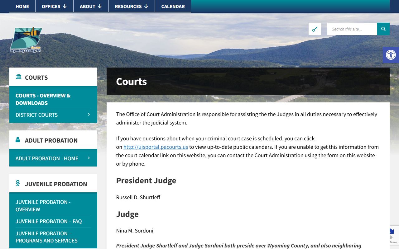 Wyoming County 44th Judicial District Court DUI records